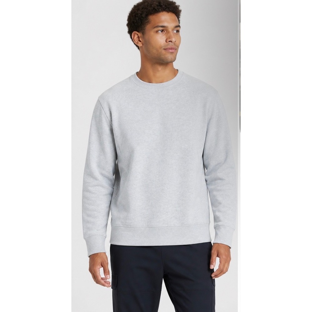 All in Motion Mens Fleece Crew Sweatshirt Heathered Gray XL Pullover Activewear